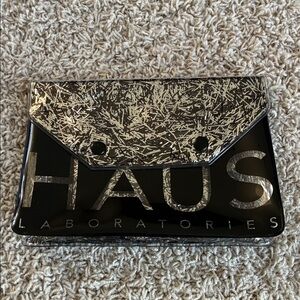 Haus Laboratories Black & Silver Patent Clutch